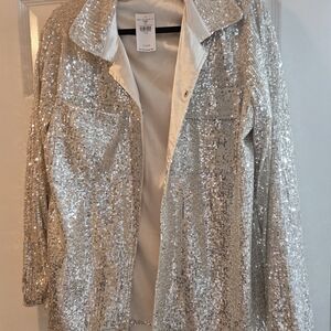 Sequin Silver Jacket (GeeGee)